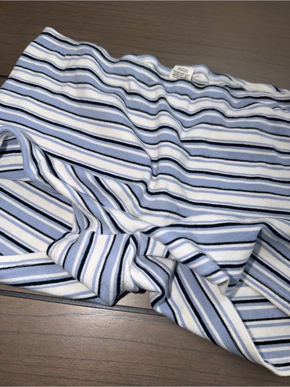 Set Active Jersey Striped Shorts Blue White Medium Sold Out - Picture 4 of 9